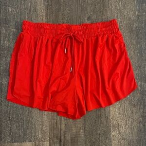 Women's Red Drawstring Skort